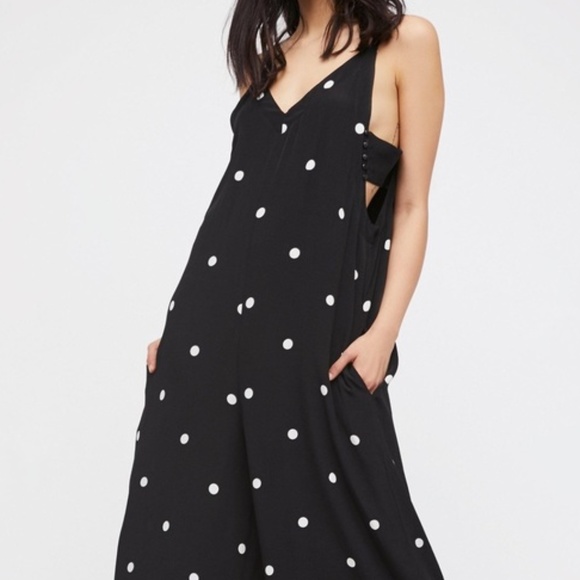 free people polka dot jumpsuit